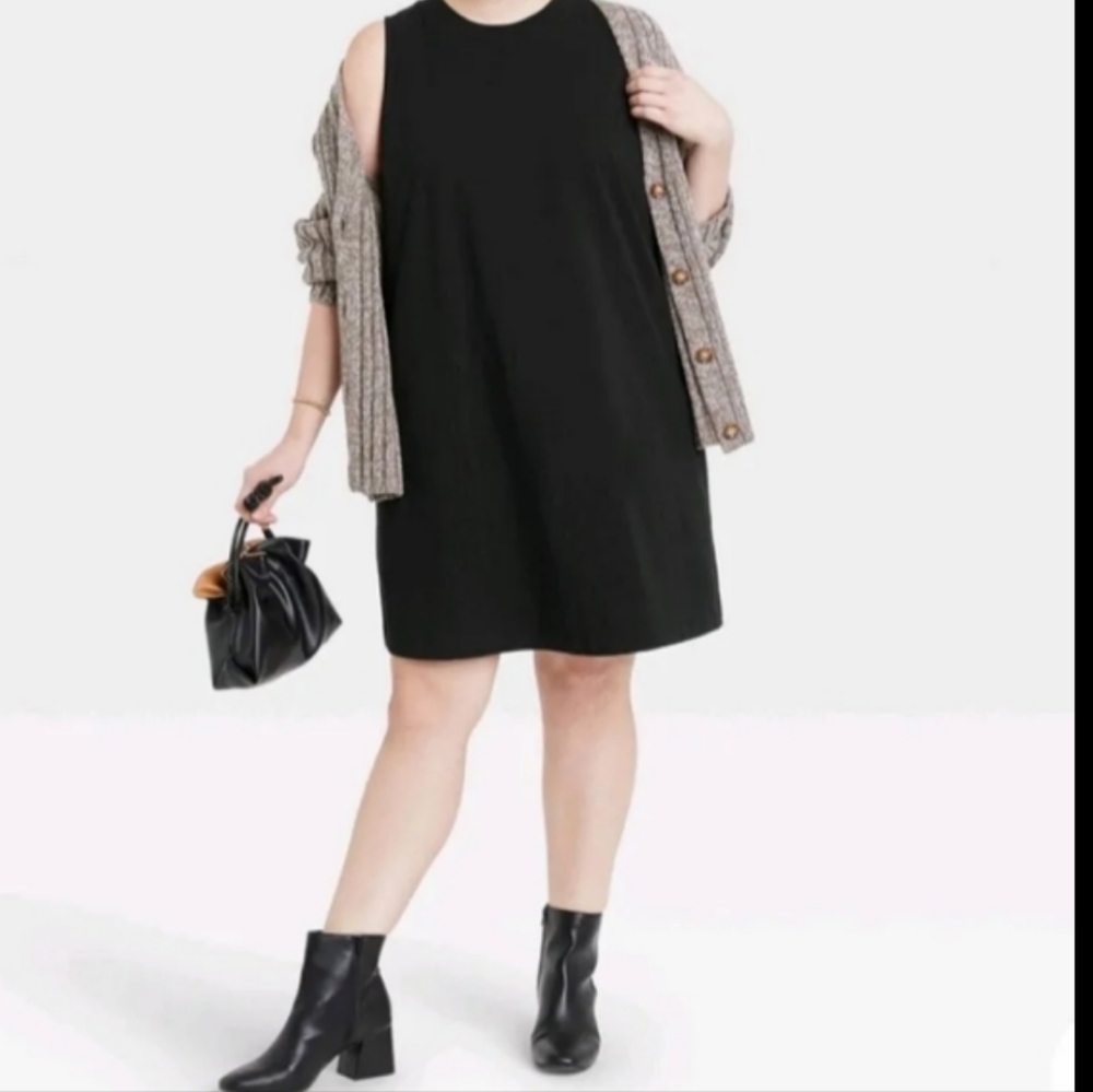 Plus Size 4X Black Sleeveless Tank Tee Shirt Minimalist Dress Nwt